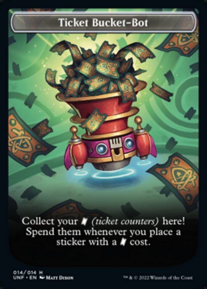 Ticket Bucket-Bot Token [Unfinity Tokens] MTG Single Magic: The Gathering    | Red Claw Gaming