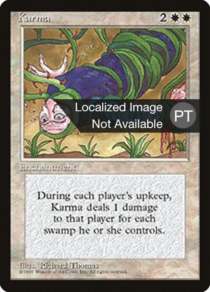 Karma [Fourth Edition (Foreign Black Border)] MTG Single Magic: The Gathering    | Red Claw Gaming