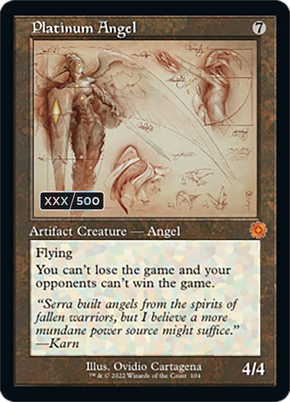 Platinum Angel (Retro Schematic) (Serialized) [The Brothers' War Retro Artifacts] MTG Single Magic: The Gathering    | Red Claw Gaming