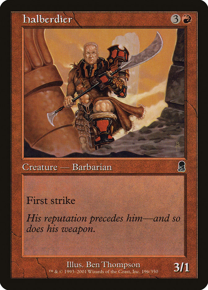 Halberdier [Odyssey] MTG Single Magic: The Gathering    | Red Claw Gaming