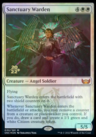 Sanctuary Warden [Streets of New Capenna Prerelease Promos] MTG Single Magic: The Gathering    | Red Claw Gaming