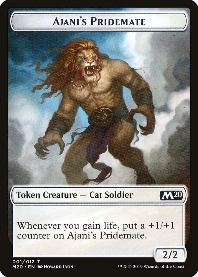 Ajani's Pridemate Token [Core Set 2020 Tokens] MTG Single Magic: The Gathering    | Red Claw Gaming