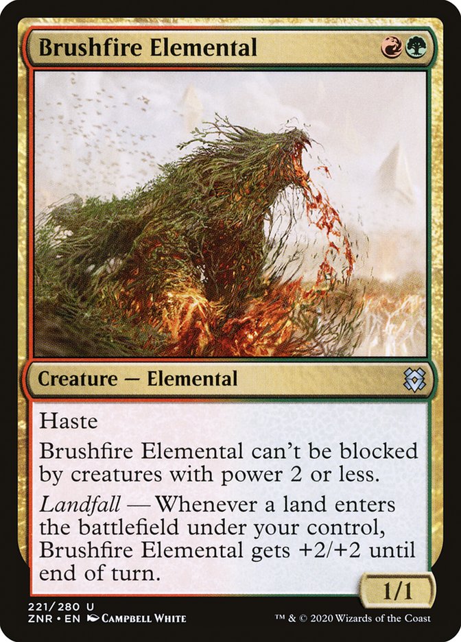 Brushfire Elemental [Zendikar Rising] MTG Single Magic: The Gathering    | Red Claw Gaming