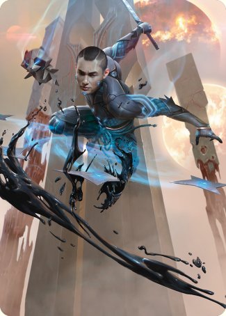 Kaito, Dancing Shadow Art Card [Phyrexia: All Will Be One Art Series] MTG Single Magic: The Gathering    | Red Claw Gaming