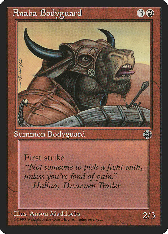 Anaba Bodyguard (Halina Flavor Text) [Homelands] MTG Single Magic: The Gathering    | Red Claw Gaming
