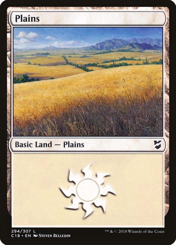 Plains (294) [Commander 2018] MTG Single Magic: The Gathering    | Red Claw Gaming