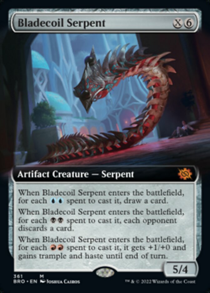 Bladecoil Serpent (Extended Art) [The Brothers' War] MTG Single Magic: The Gathering    | Red Claw Gaming
