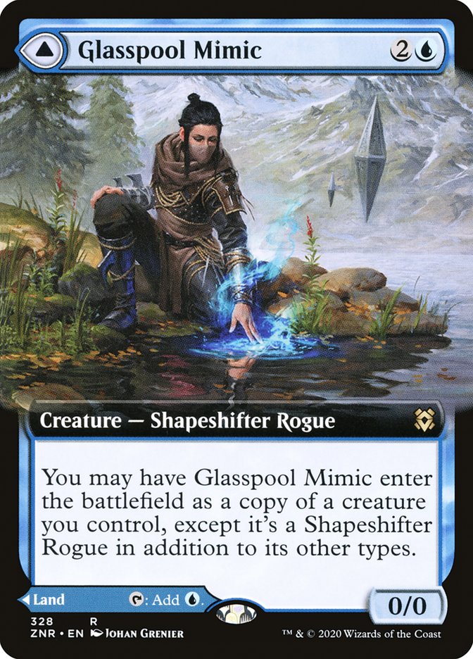 Glasspool Mimic // Glasspool Shore (Extended Art) [Zendikar Rising] MTG Single Magic: The Gathering    | Red Claw Gaming