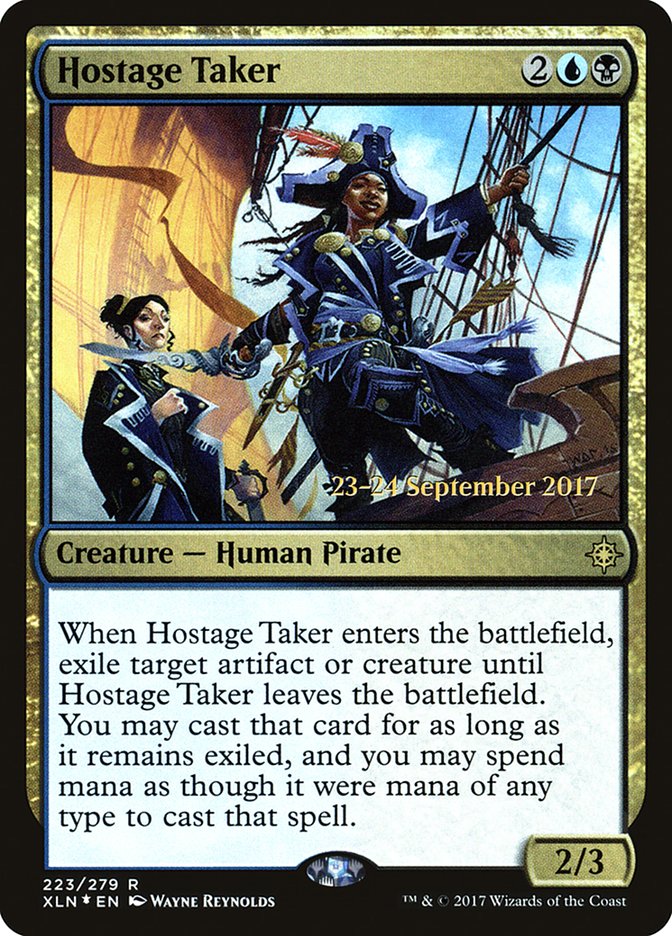 Hostage Taker [Ixalan Prerelease Promos] MTG Single Magic: The Gathering    | Red Claw Gaming