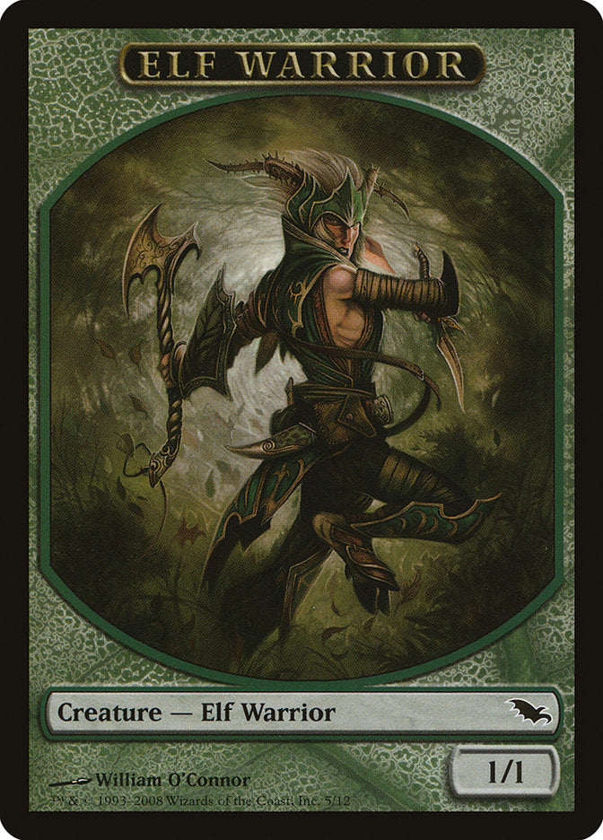 Elf Warrior Token (5/12) [Shadowmoor Tokens] MTG Single Magic: The Gathering    | Red Claw Gaming