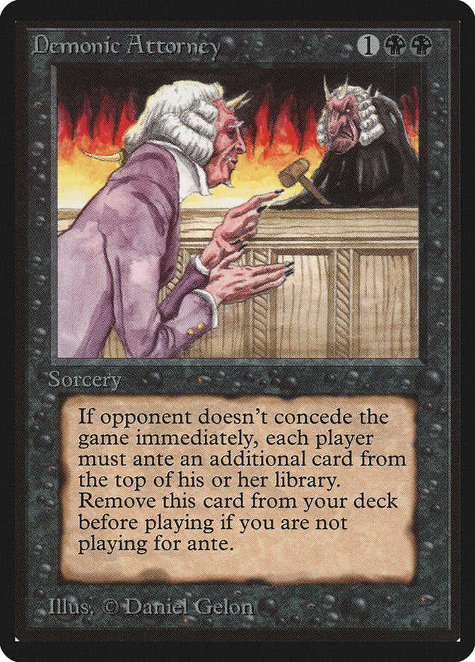 Demonic Attorney [Beta Edition] MTG Single Magic: The Gathering    | Red Claw Gaming
