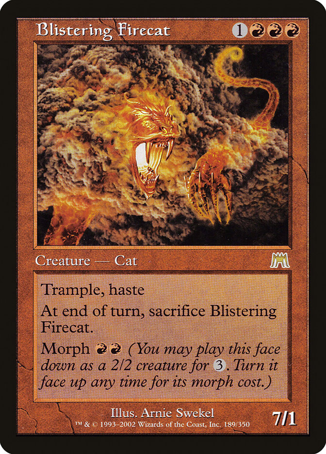 Blistering Firecat [Onslaught] MTG Single Magic: The Gathering    | Red Claw Gaming