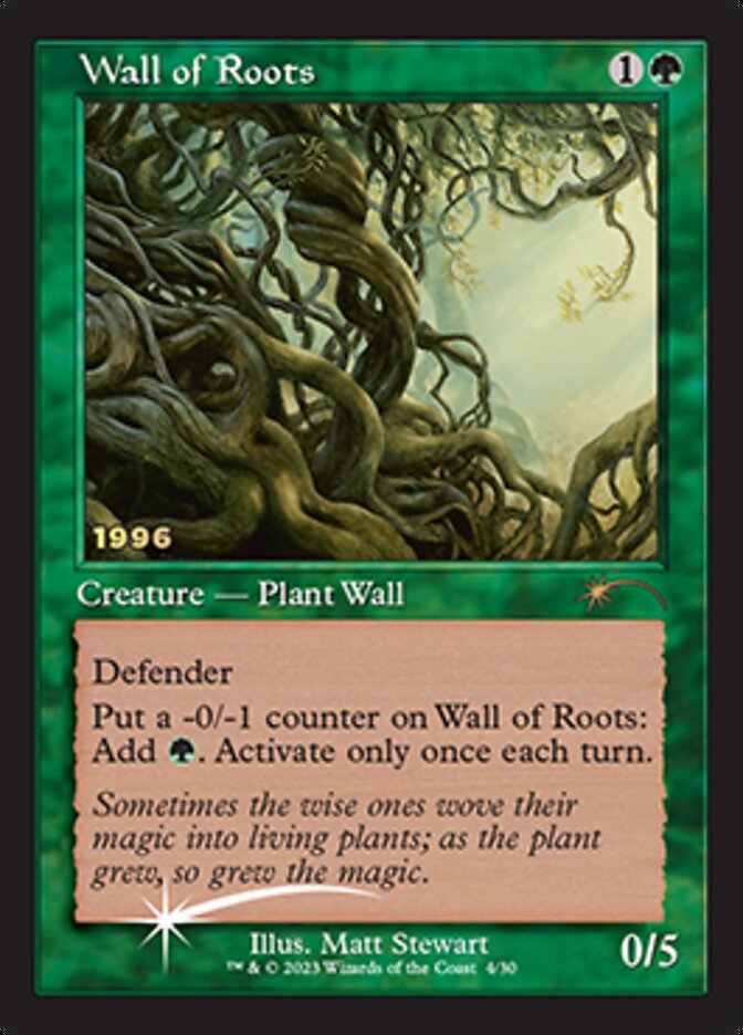 Wall of Roots [30th Anniversary Promos] MTG Single Magic: The Gathering    | Red Claw Gaming
