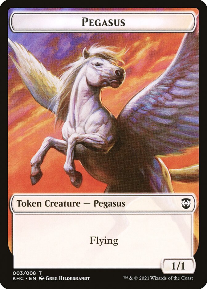 Kithkin Soldier // Pegasus Double-Sided Token [Kaldheim Commander Tokens] MTG Single Magic: The Gathering    | Red Claw Gaming