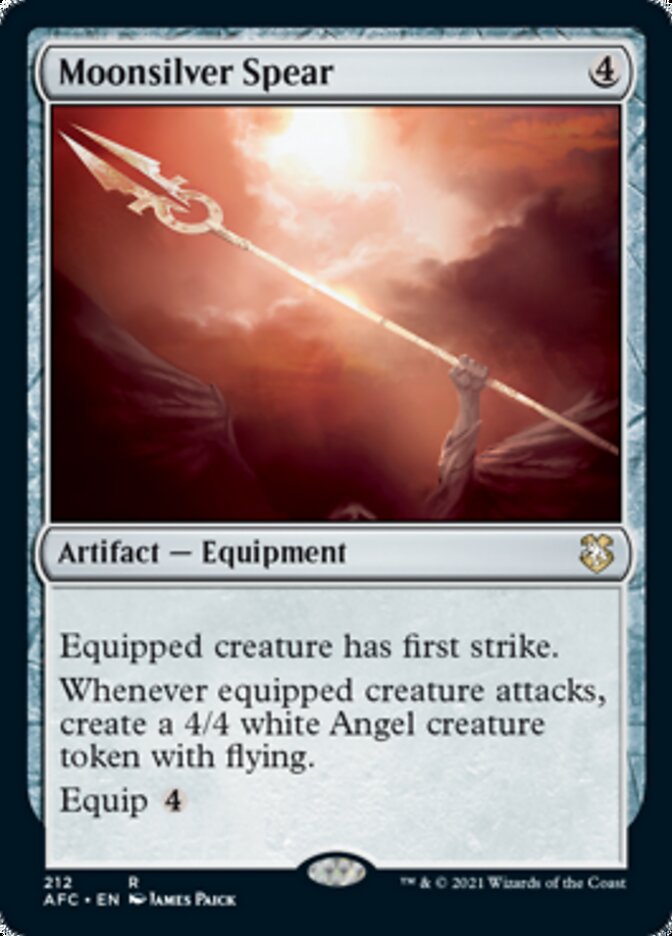 Moonsilver Spear [Dungeons & Dragons: Adventures in the Forgotten Realms Commander] MTG Single Magic: The Gathering    | Red Claw Gaming