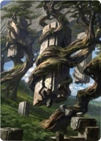 Forest 2 Art Card [Zendikar Rising Art Series] MTG Single Magic: The Gathering    | Red Claw Gaming