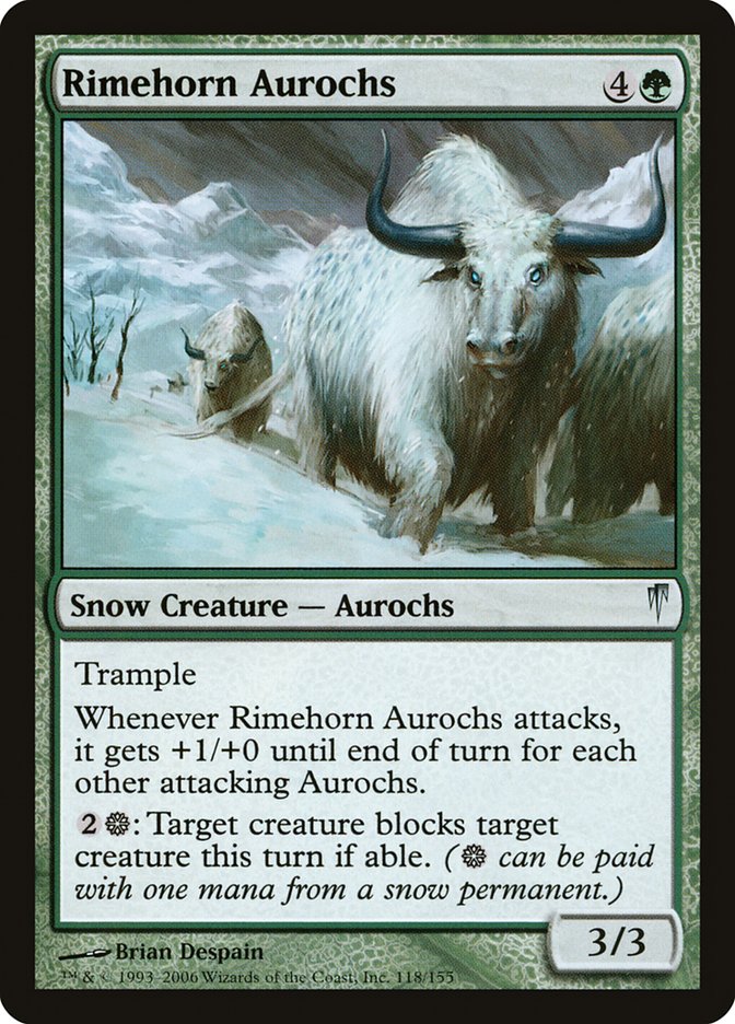 Rimehorn Aurochs [Coldsnap] MTG Single Magic: The Gathering    | Red Claw Gaming