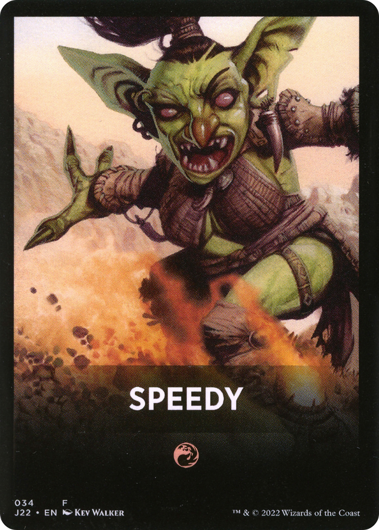 Speedy Theme Card [Jumpstart 2022 Front Cards] MTG Single Magic: The Gathering    | Red Claw Gaming