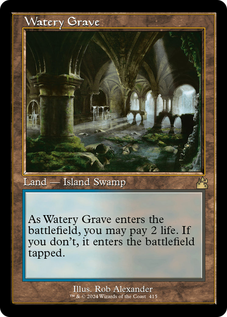 Watery Grave (Retro) [Ravnica Remastered] MTG Single Magic: The Gathering    | Red Claw Gaming