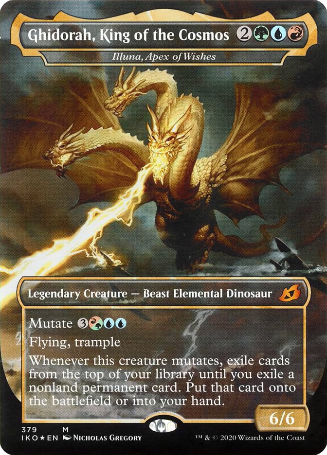 Illuna, Apex of Wishes - Ghidorah, King of the Cosmos (Godzilla Series) [Ikoria: Lair of Behemoths] MTG Single Magic: The Gathering    | Red Claw Gaming