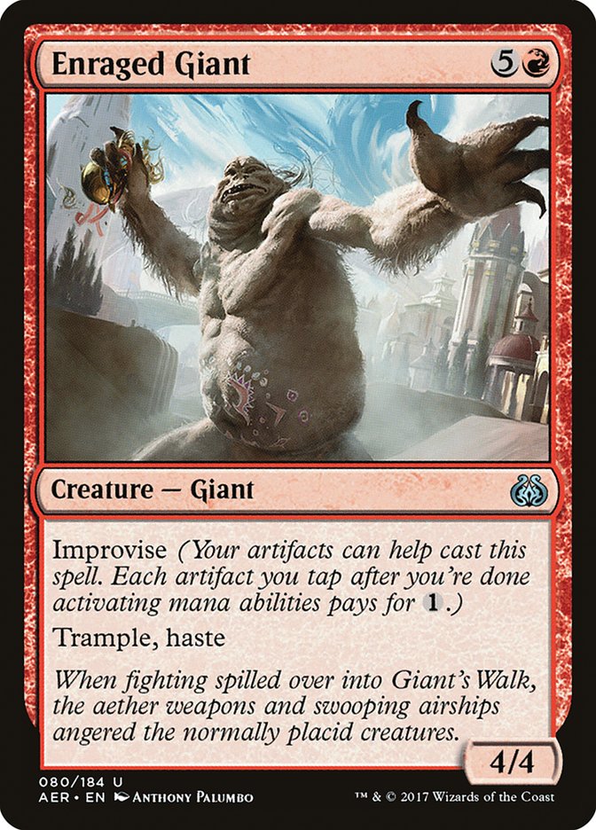 Enraged Giant [Aether Revolt] MTG Single Magic: The Gathering    | Red Claw Gaming