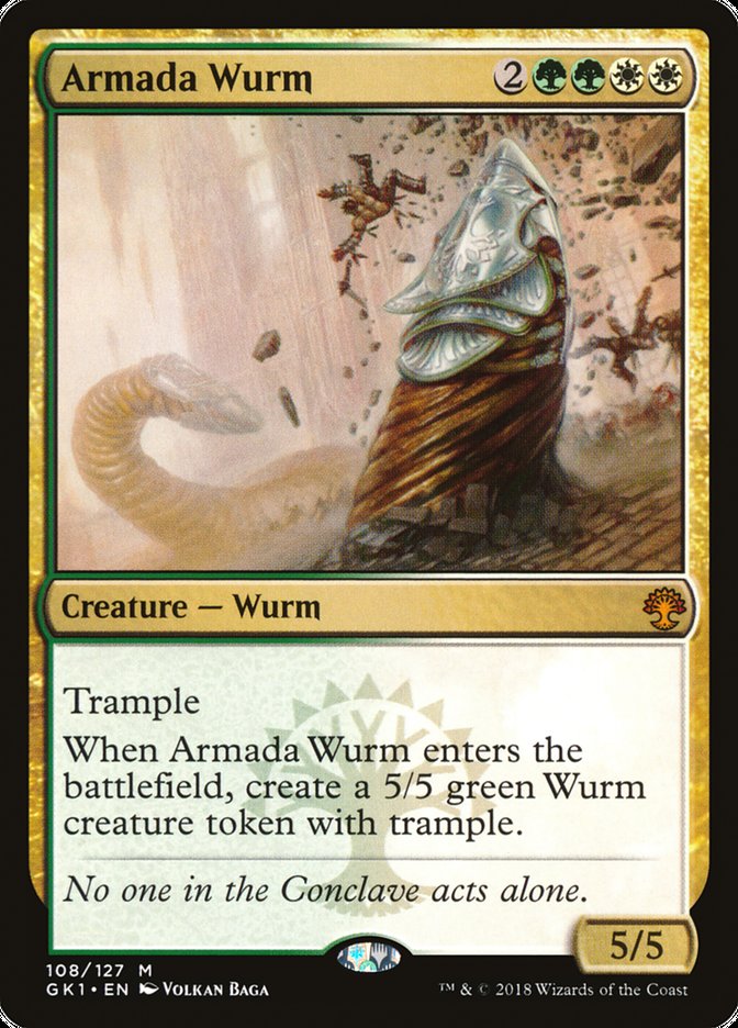 Armada Wurm [Guilds of Ravnica Guild Kit] MTG Single Magic: The Gathering    | Red Claw Gaming