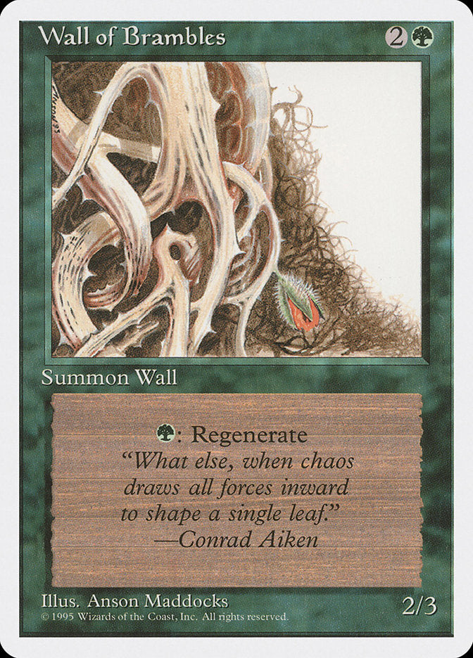 Wall of Brambles [Fourth Edition] MTG Single Magic: The Gathering    | Red Claw Gaming