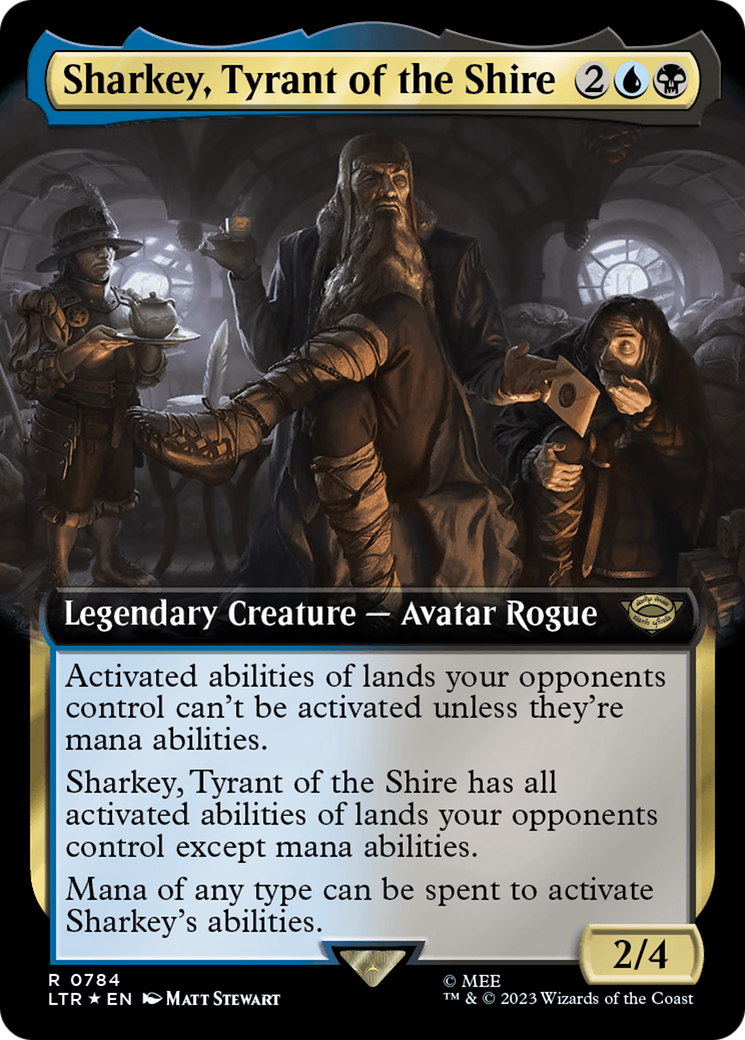 Sharkey, Tyrant of the Shire (Extended Art) (Surge Foil) [The Lord of the Rings: Tales of Middle-Earth] MTG Single Magic: The Gathering    | Red Claw Gaming