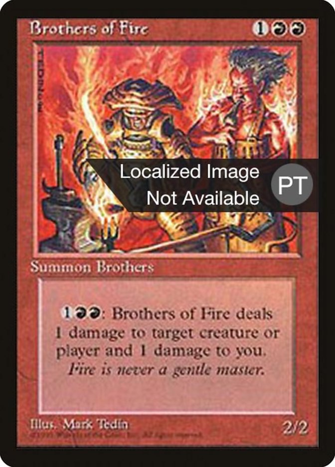 Brothers of Fire [Fourth Edition (Foreign Black Border)] MTG Single Magic: The Gathering    | Red Claw Gaming