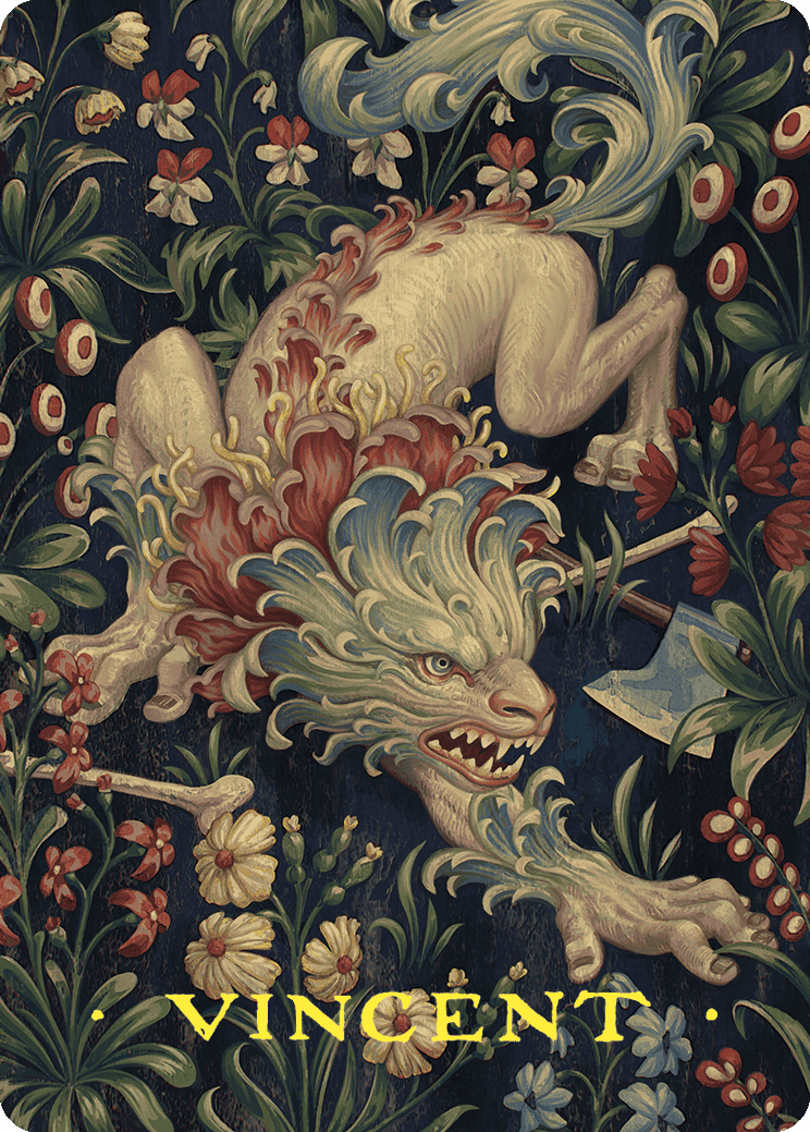 Beast Token Art Card (Gold-Stamped Signature) [Wilds of Eldraine Art Series] MTG Single Magic: The Gathering    | Red Claw Gaming