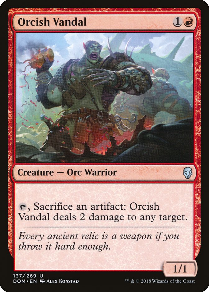 Orcish Vandal [Dominaria] MTG Single Magic: The Gathering    | Red Claw Gaming