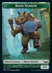 Treasure (015) // Rhino Warrior Double-Sided Token [Streets of New Capenna Tokens] MTG Single Magic: The Gathering    | Red Claw Gaming