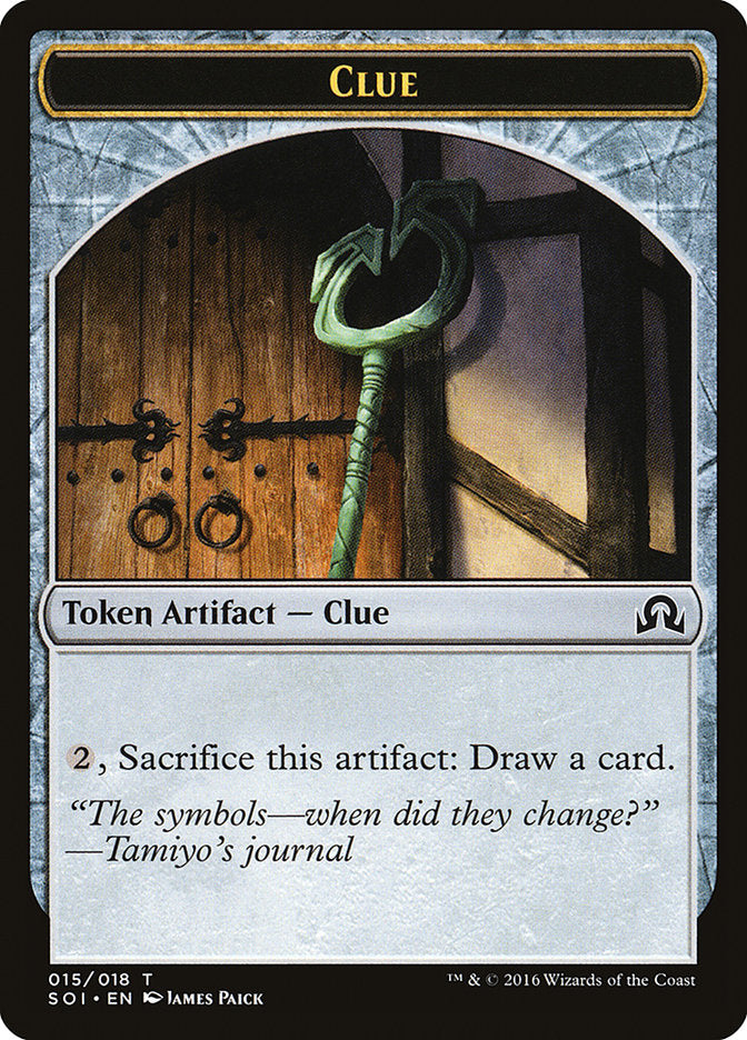Clue Token (015/018) [Shadows over Innistrad Tokens] MTG Single Magic: The Gathering    | Red Claw Gaming