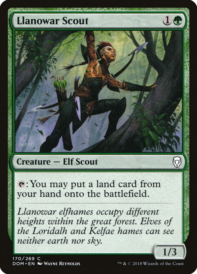 Llanowar Scout [Dominaria] MTG Single Magic: The Gathering    | Red Claw Gaming