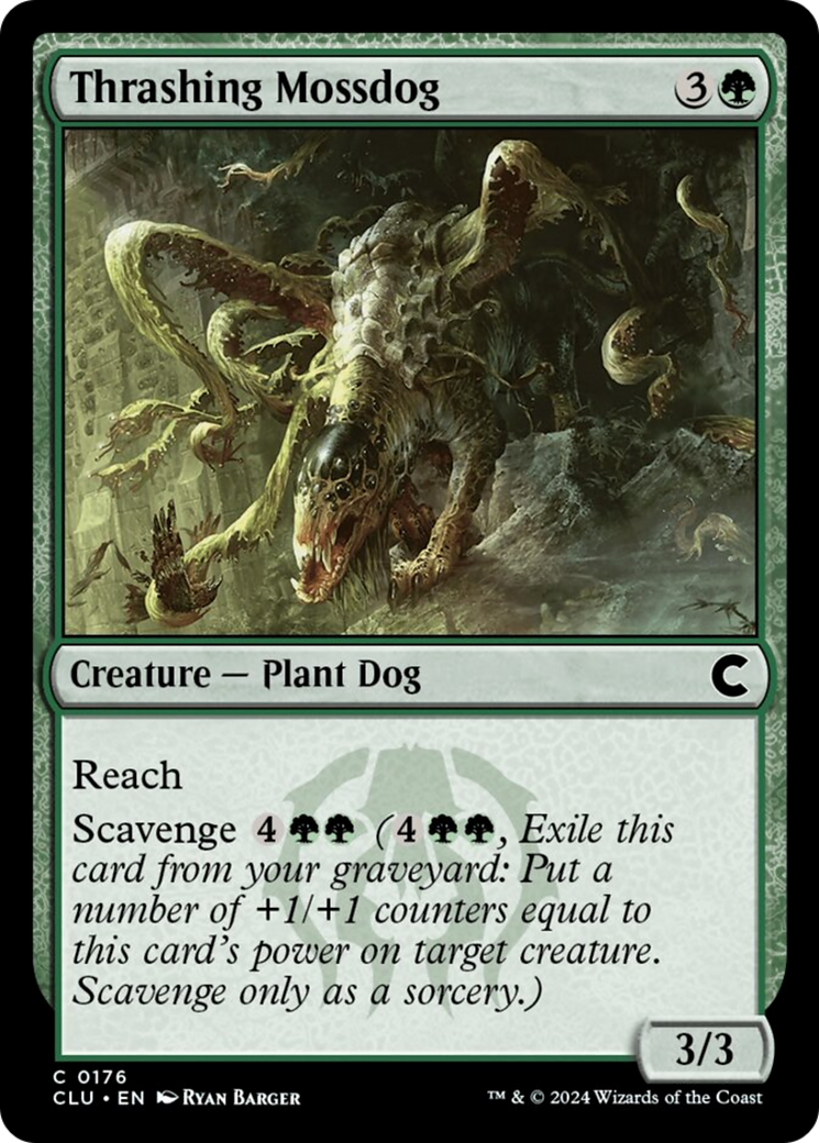 Thrashing Mossdog [Ravnica: Clue Edition] MTG Single Magic: The Gathering    | Red Claw Gaming