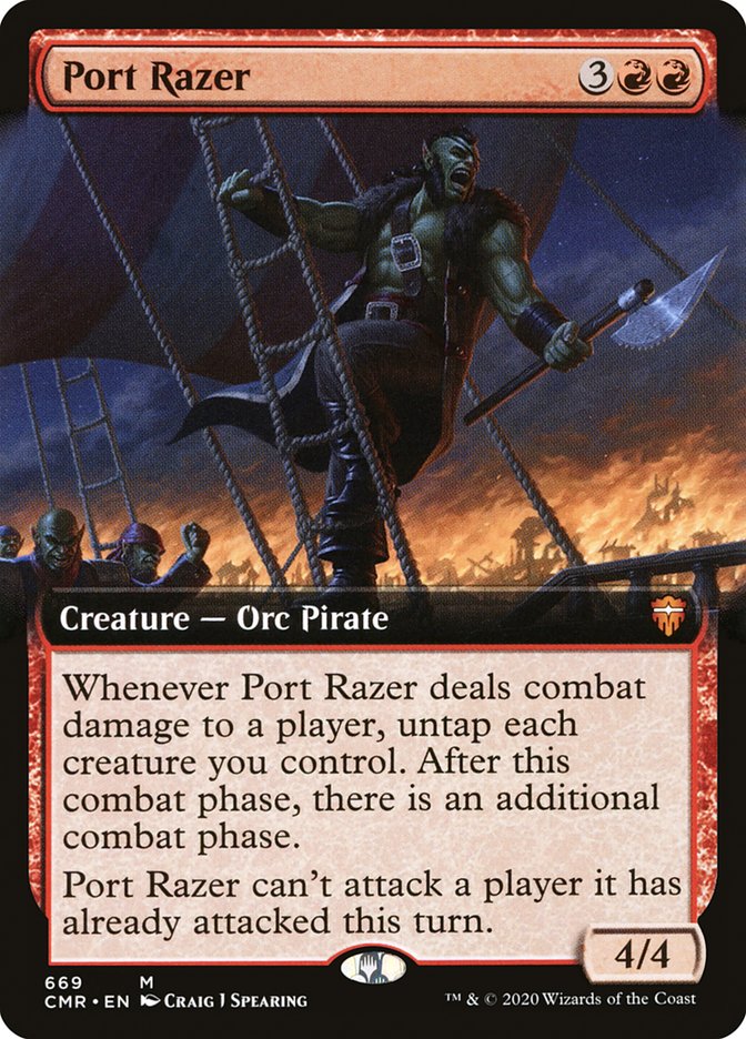 Port Razer (Extended Art) [Commander Legends] MTG Single Magic: The Gathering    | Red Claw Gaming
