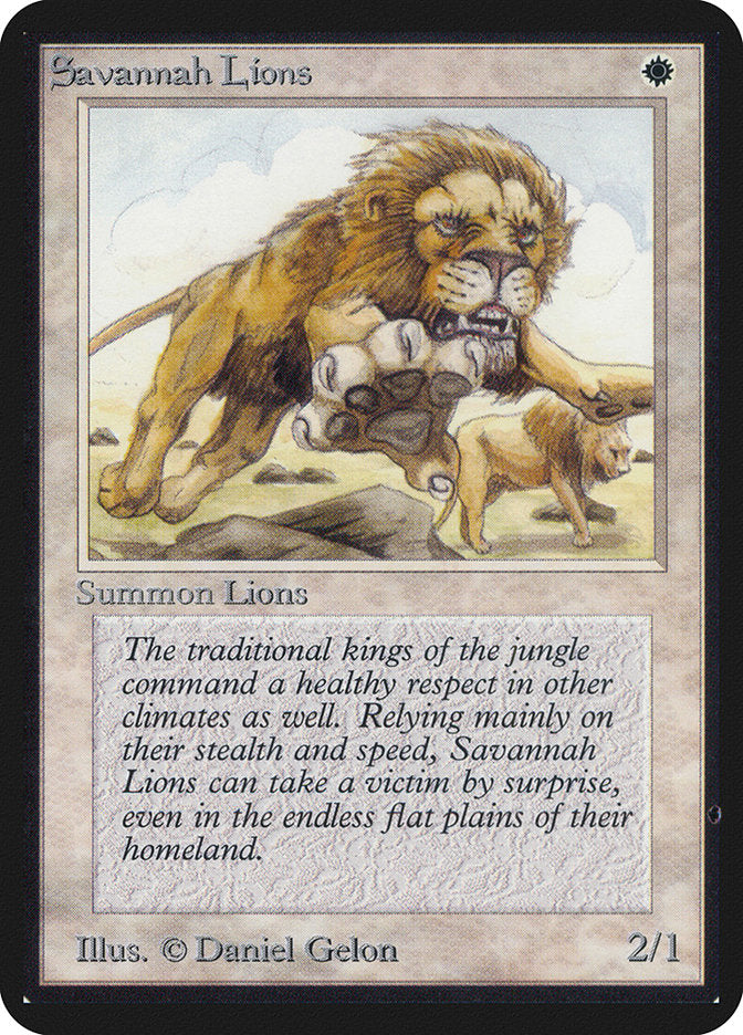 Savannah Lions [Alpha Edition] MTG Single Magic: The Gathering    | Red Claw Gaming