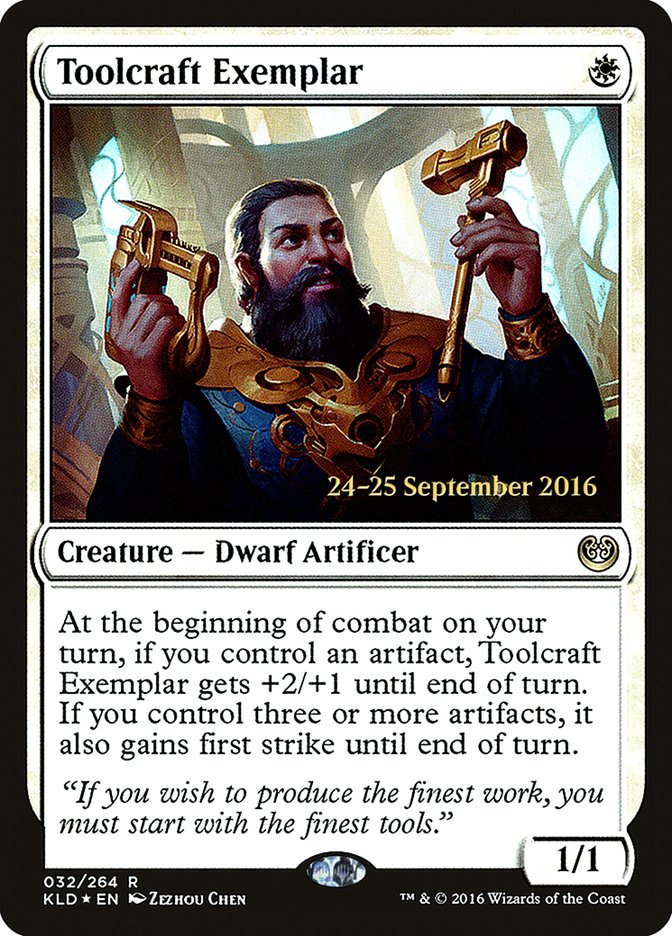 Toolcraft Exemplar [Kaladesh Prerelease Promos] MTG Single Magic: The Gathering    | Red Claw Gaming