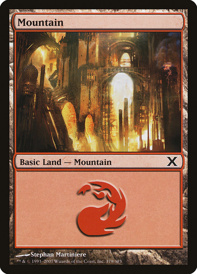 Mountain (379) [Tenth Edition] MTG Single Magic: The Gathering    | Red Claw Gaming
