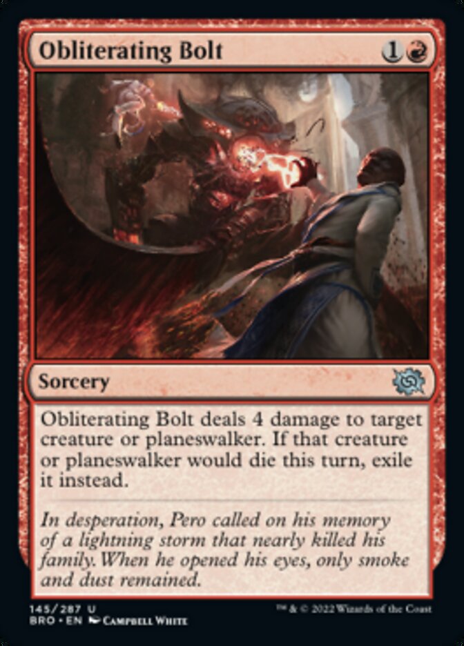 Obliterating Bolt [The Brothers' War] MTG Single Magic: The Gathering    | Red Claw Gaming