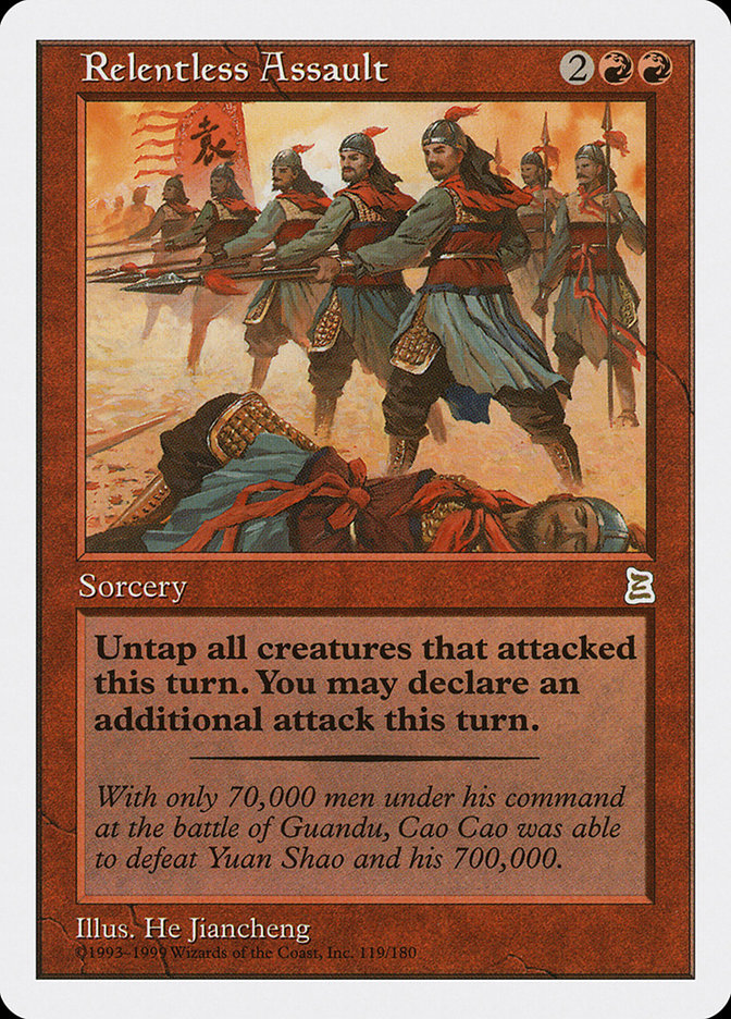 Relentless Assault [Portal Three Kingdoms] MTG Single Magic: The Gathering    | Red Claw Gaming