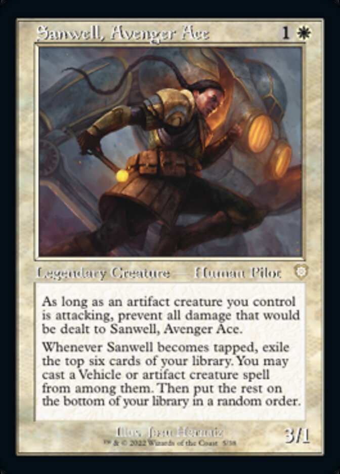 Sanwell, Avenger Ace (Retro) [The Brothers' War Commander] MTG Single Magic: The Gathering    | Red Claw Gaming