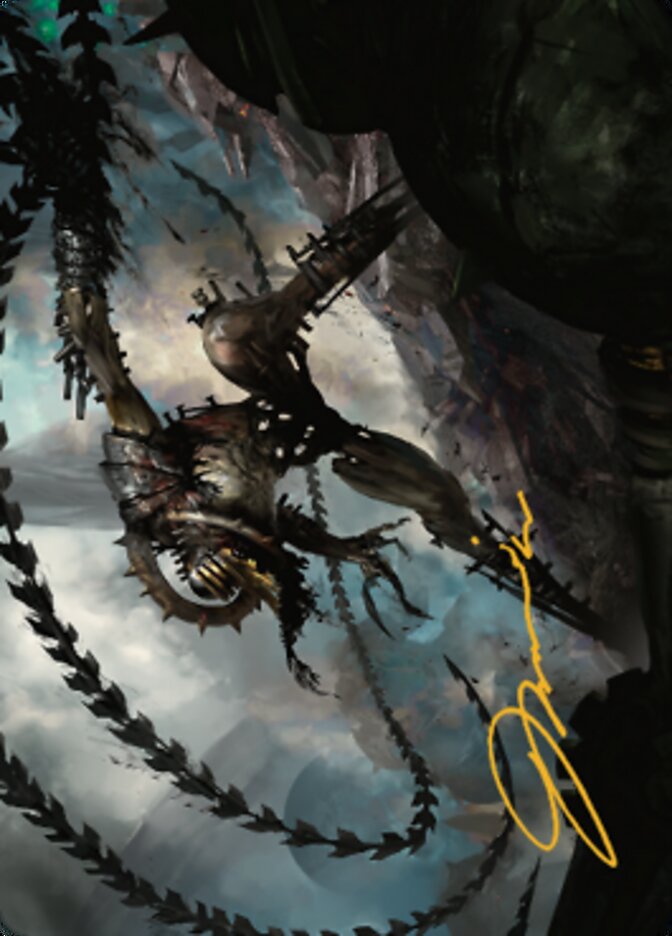 Razorlash Transmogrant Art Card (Gold-Stamped Signature) [The Brothers' War Art Series] MTG Single Magic: The Gathering    | Red Claw Gaming