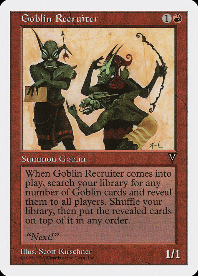 Goblin Recruiter [Anthologies] MTG Single Magic: The Gathering    | Red Claw Gaming