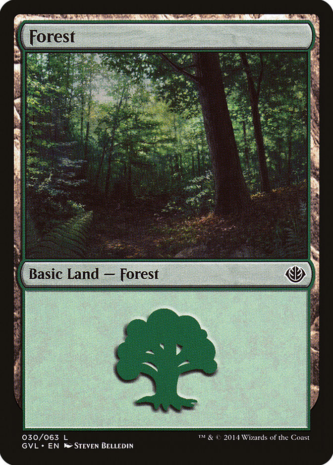 Forest (30) (Garruk vs. Liliana) [Duel Decks Anthology] MTG Single Magic: The Gathering    | Red Claw Gaming