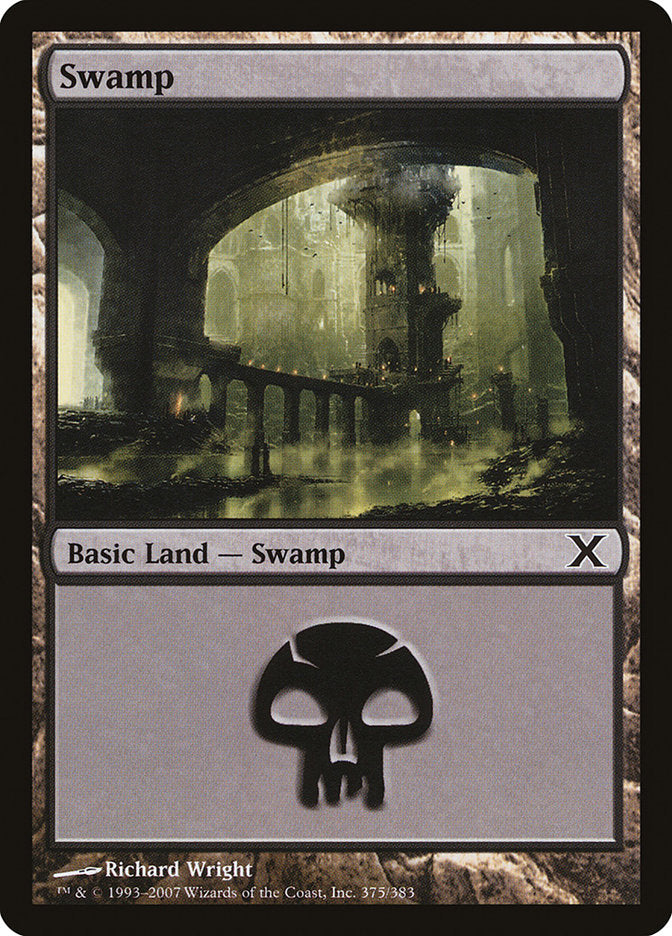 Swamp (375) [Tenth Edition] MTG Single Magic: The Gathering    | Red Claw Gaming