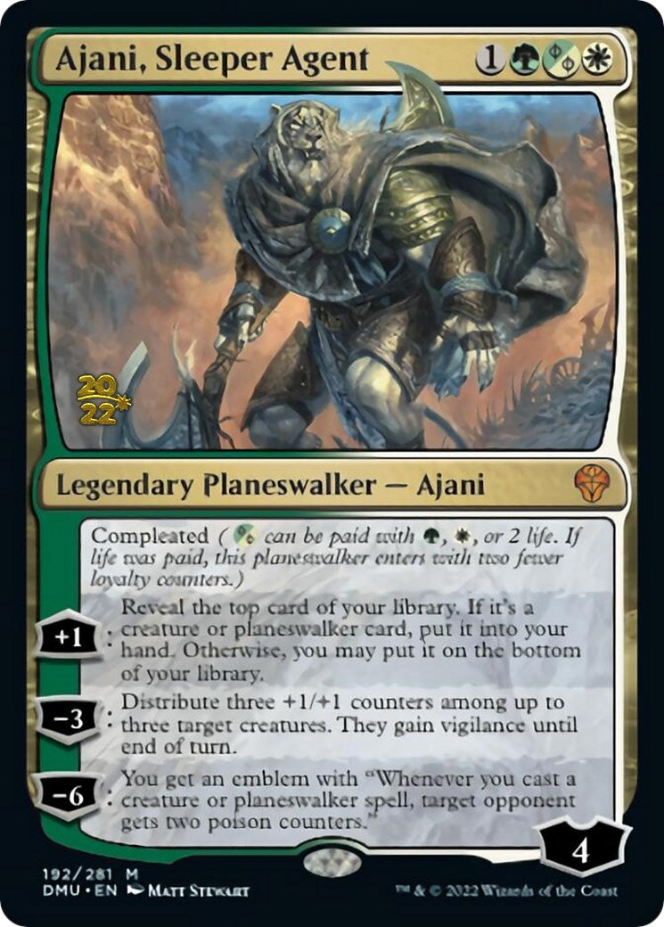 Ajani, Sleeper Agent [Dominaria United Prerelease Promos] MTG Single Magic: The Gathering    | Red Claw Gaming