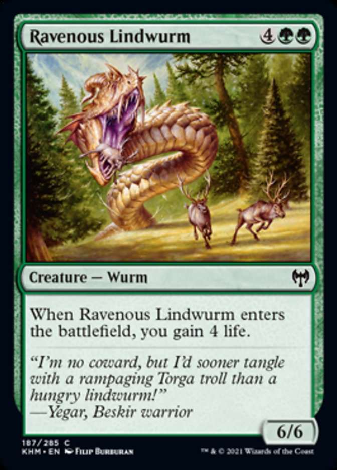 Ravenous Lindwurm [Kaldheim] MTG Single Magic: The Gathering    | Red Claw Gaming