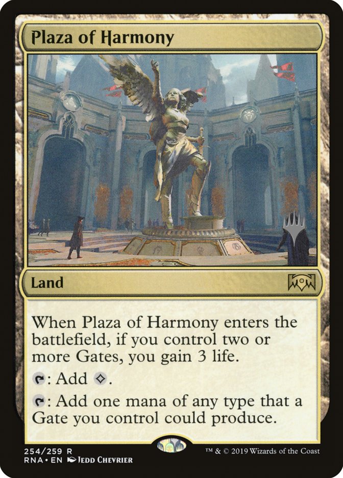 Plaza of Harmony (Promo Pack) [Ravnica Allegiance Promos] MTG Single Magic: The Gathering    | Red Claw Gaming
