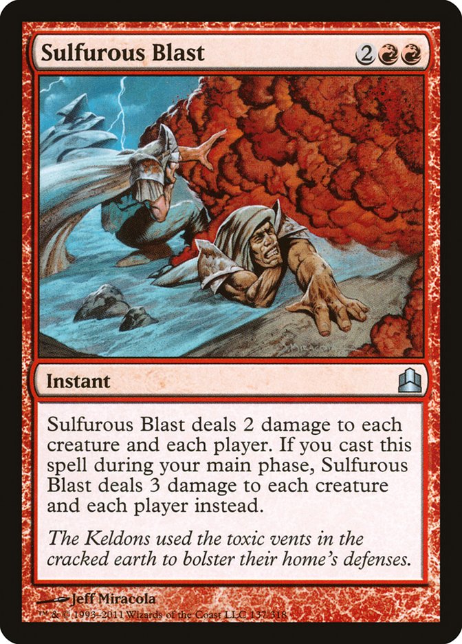 Sulfurous Blast [Commander 2011] MTG Single Magic: The Gathering    | Red Claw Gaming